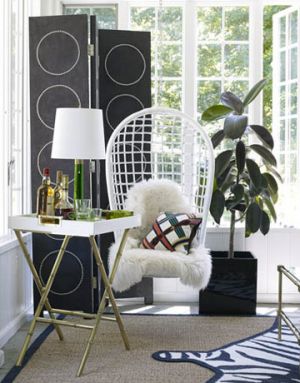 Bold eccentric colour - Sunroom of home of fashion designer Liz Lange by Adler.jpg